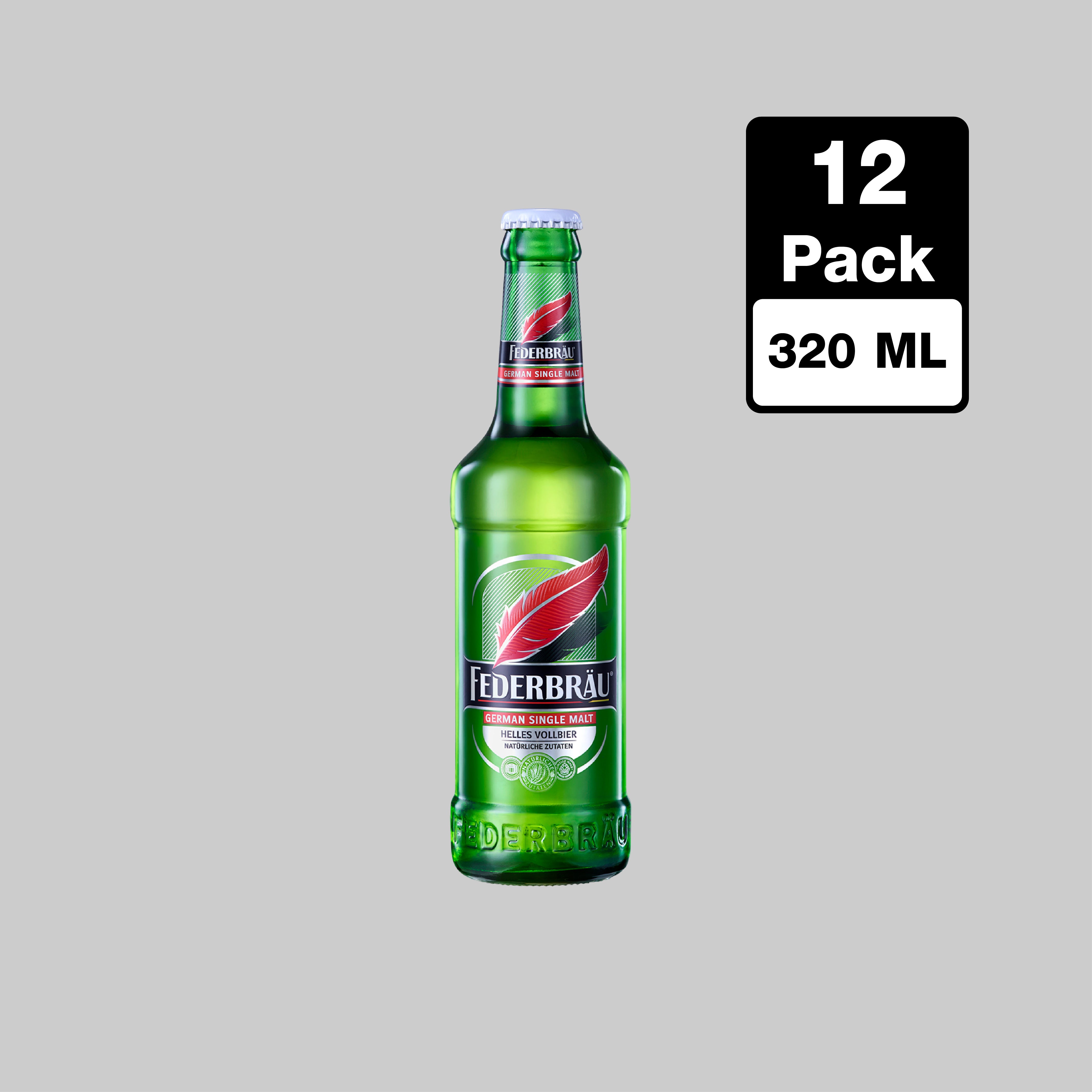 Federbräu German Single Malt Beer Small Bottle 12x320ml 5.0% | TIME2DRINK